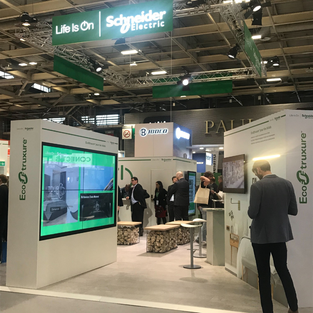 Mur d'images tactile Exposition Salon 4 Schneider
