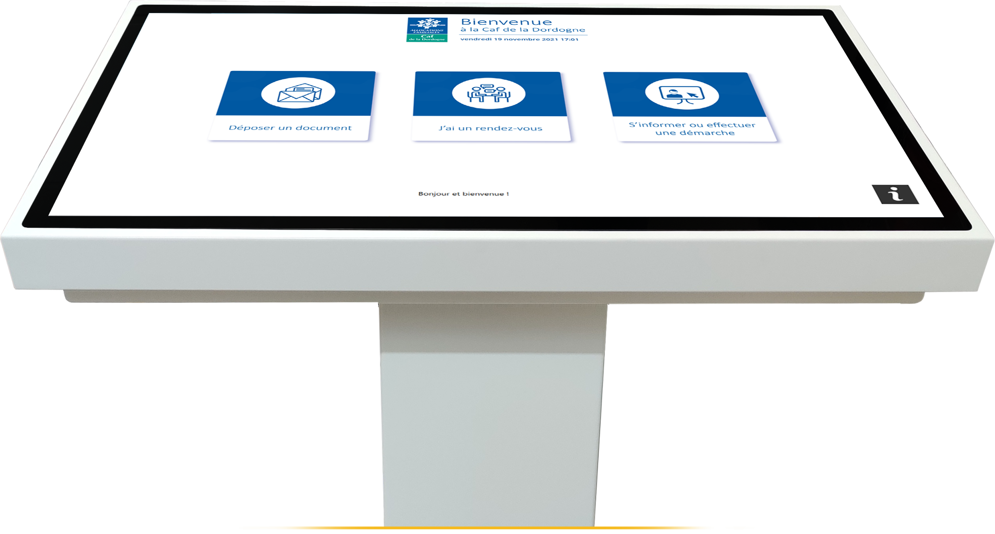 Table tactile ELC2 55" 4K avec application pour les CAF