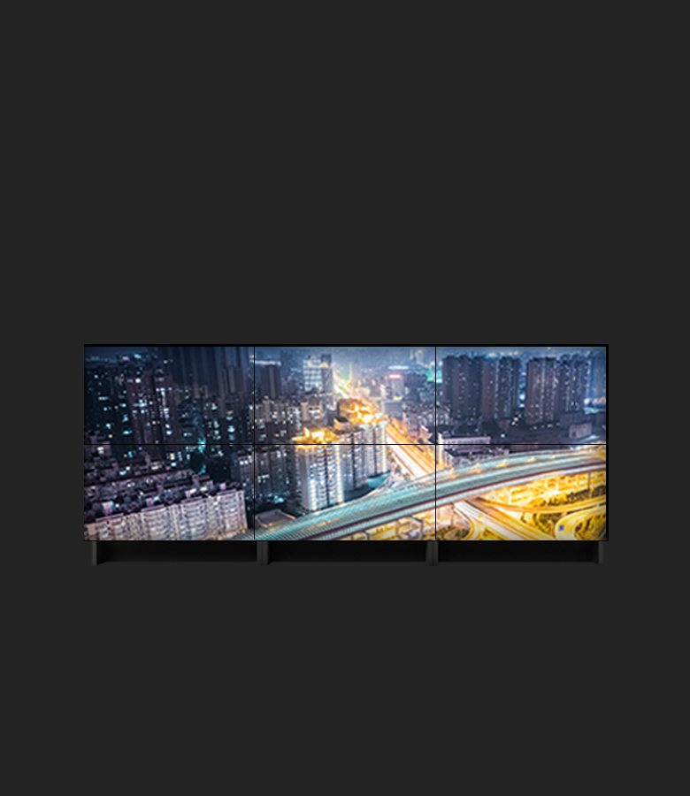 Mur d'images tactile 3x2 55" 4K