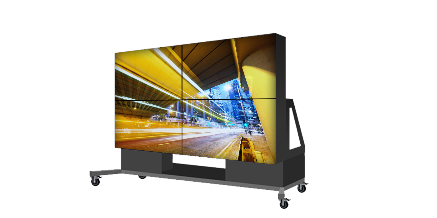 Mur d'image tactile sur roulette 2x2 Ultra HD