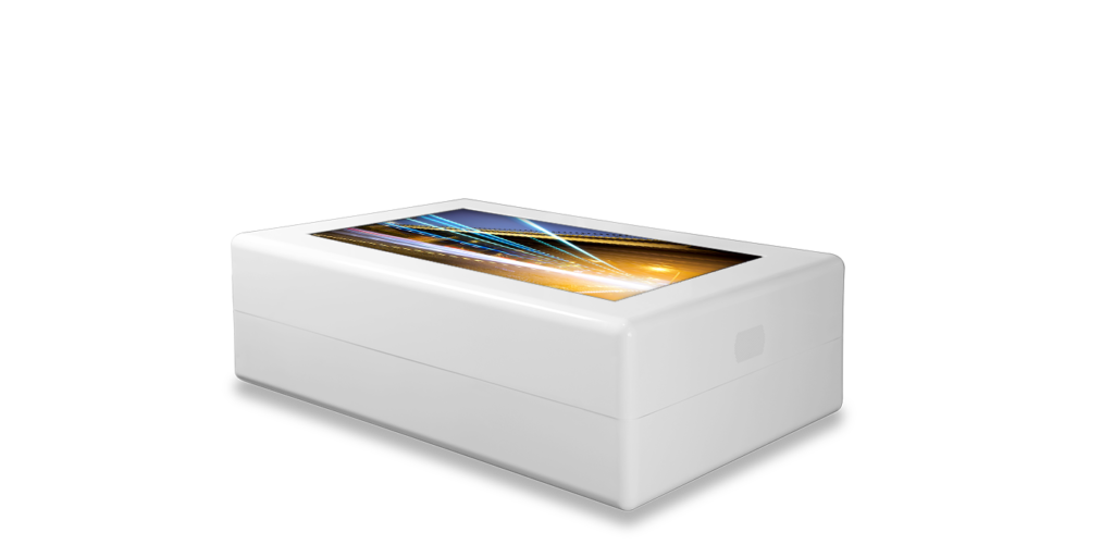Table basse tactile iBOX blanche full HD 44 personnalisable