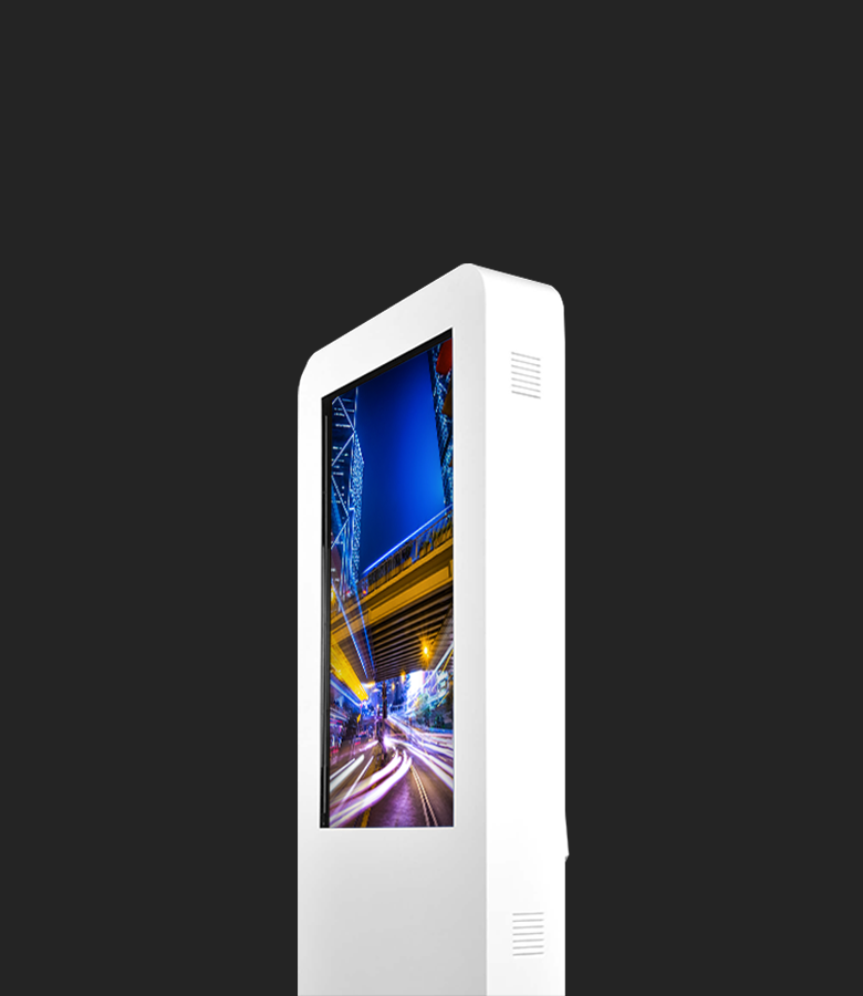 Totem tactile OUTDOOR 4K pour extérieur résistant au froid et à la pluie