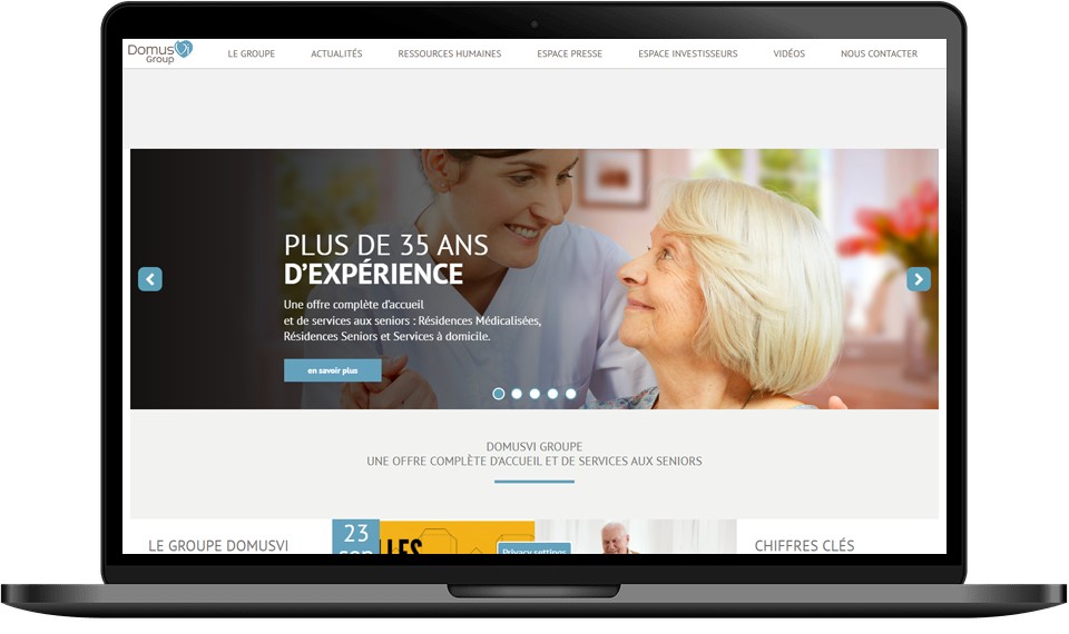 Création d'un site corporate pour un leader d'accueil et services aux personnes âgées