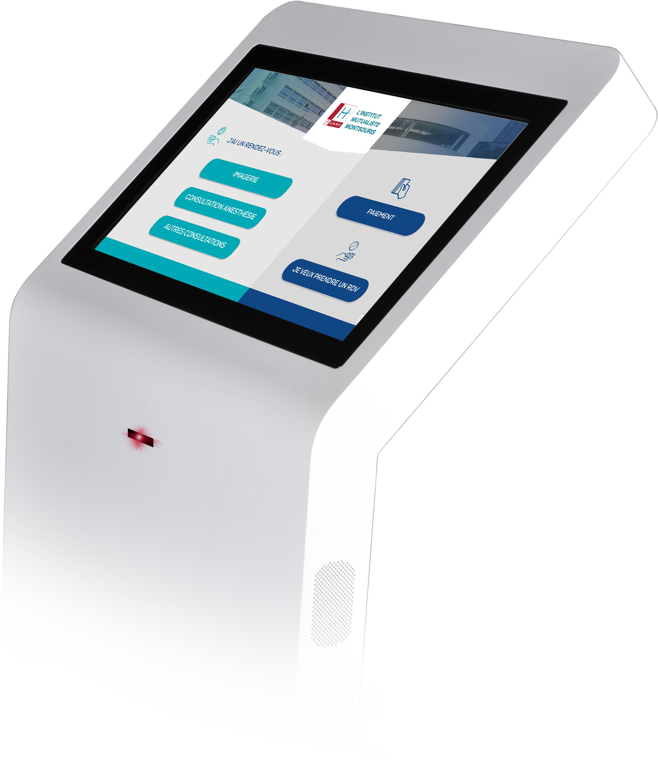 Borne tactile iPOC 22" médical d'accueil pour l'hôpital IMM