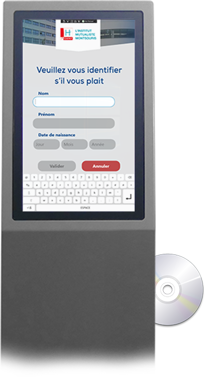 Borne tactile iCAR avec lecture CD intégré