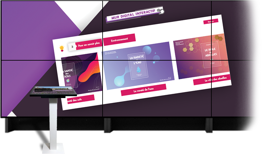 Mur d'images tactile et borne tactile iPOCKET