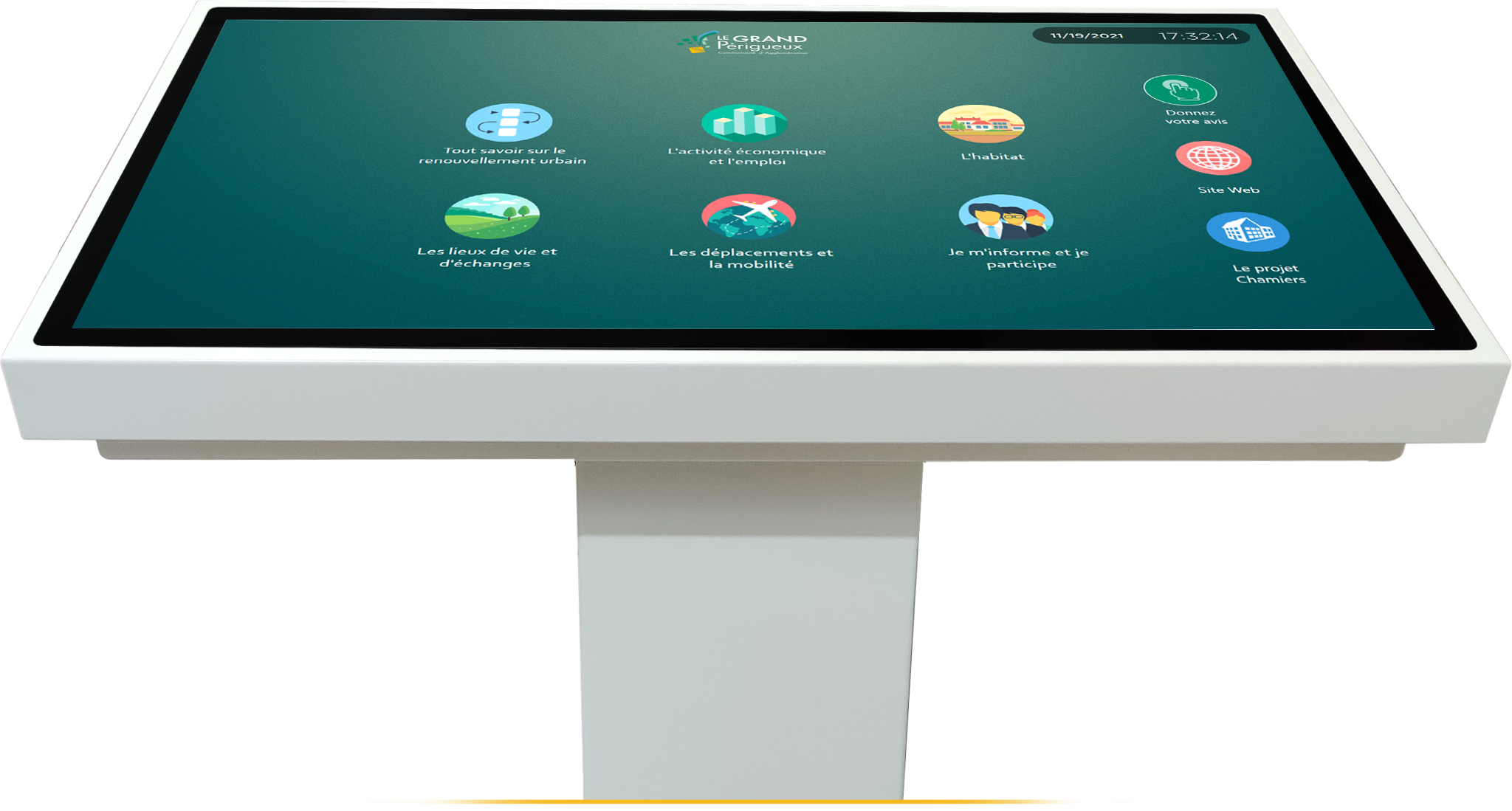 Table tactile ELC2 55" 4K avec application pour une collectivité